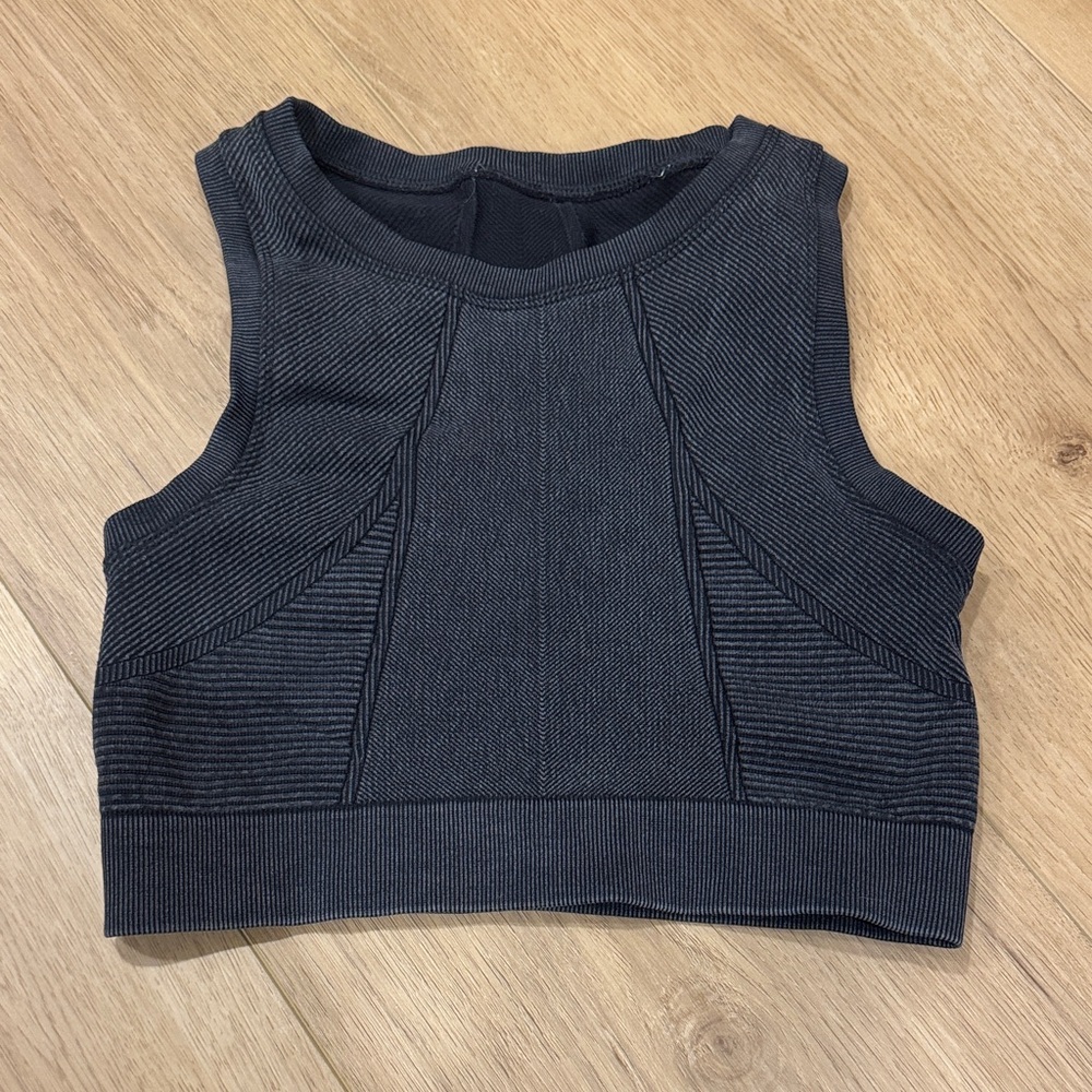 Women's Sleeveless Ribbed Top - Black